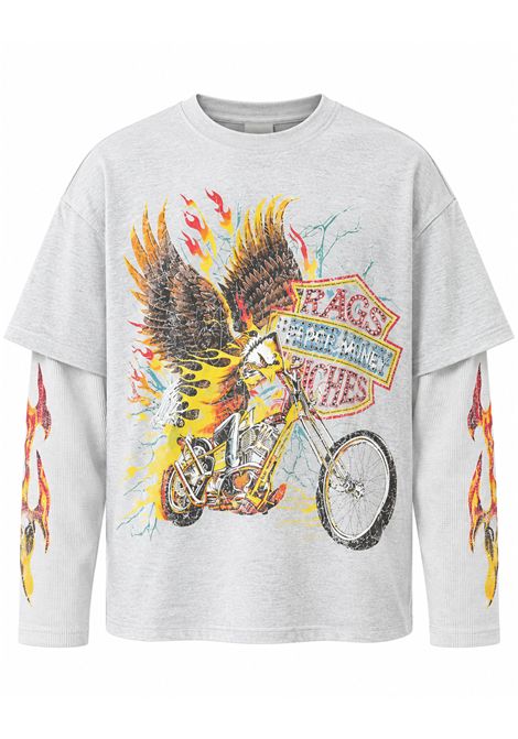 T-shirt con stampa PAPER MONEY | EAGLE RIDE LAYEREDOFF WHITE